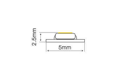 Taśma LED SLIM 5mm 600 SMD2216 12V 9,6W 4000K 5m | neutralna