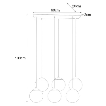 Lampa wisząca K-4748 z serii CAMINA