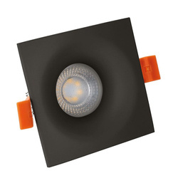 Oczko sufitowe aluminium FIALE V GU10  250V  KWADRAT | Czarna