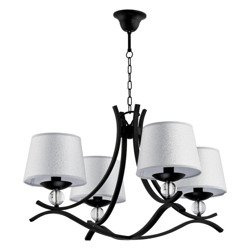 Nowoczesna lampa sufitowa SMITH IV czarny śr. 68cm