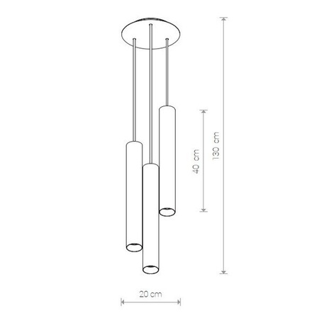 Lampa nad stół EYE WHITE III L 8916