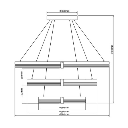 Lampa wisząca Plum 3 LED CCT czarna LP-0407/3P BK