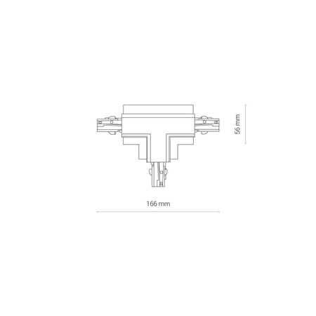 Łącznik T podtynkowy CTLS RECESSED POWER T CONNECTOR RIGHT 2 T-R2 8682 prawy czarny