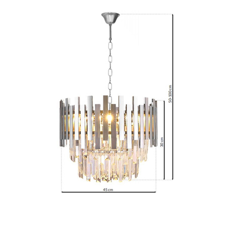 Żyrandol glamour ASPEN CHROME ML5996