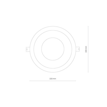 Downlight lampa sufitowa wpuszczana KEA 40W LED 3000K IP44 | biała