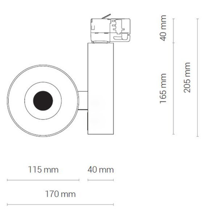 Reflektor do szyny CTLS NEA LED 30W 3000K | czarny