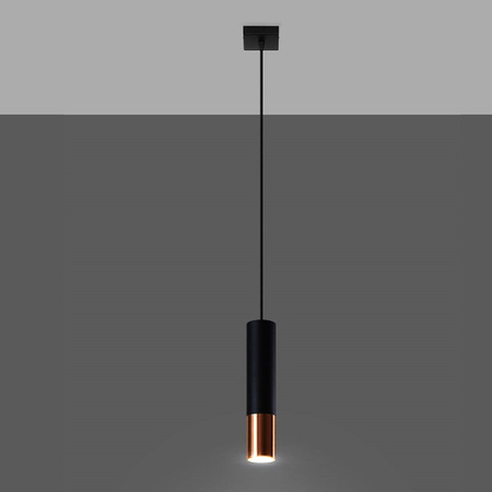 Lampa wisząca LOOPEZ 1 czarny/miedź SL.0946