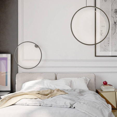 Kinkiet MIRROR, mały, czarny, 35W LED, barwa ciepła 3000K, IP44