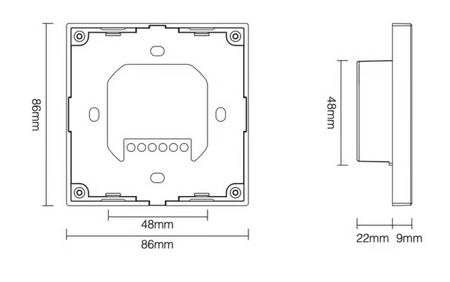 Panel naścienny CCT 4-strefowy MONO 230V | T1