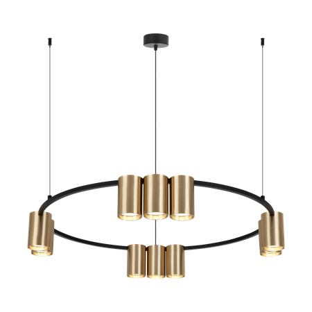 Lampa wisząca (koło) GENESIS BLACK GOLD 10xGU10