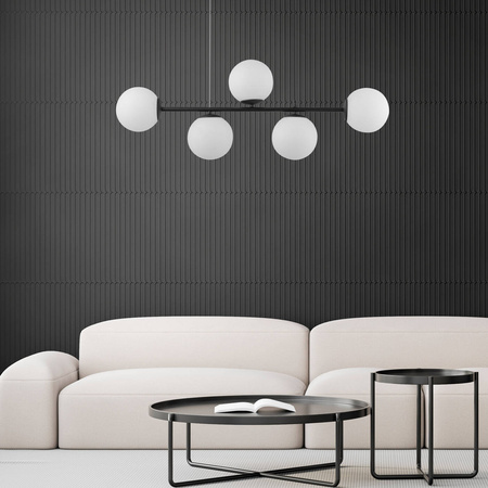Stylowa lampa sufitowa kula CELESTE 5x E27 60W dł. 96cm | czarny 6219