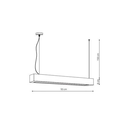 Lampa wisząca Ibros 93cm 24W LED barwa neutralna 4000K | czarny