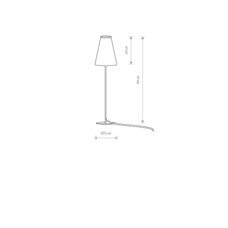  Lampa stołowa TRIFLE GRAY 44cm G9 | szary