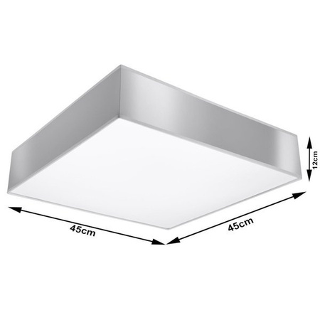 Plafon Sollux HORUS 45 Lampa sufitowa PVC, Stal, szary 3 x 15W LED, SL.0140