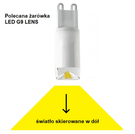 Cienka lampa nad stolik LASER 490 BLACK I 8797