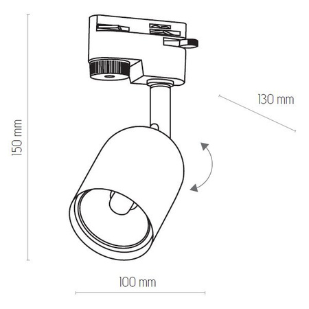 Reflektor do szyny TRACER 4497 1xGU10 grafitowy 4497