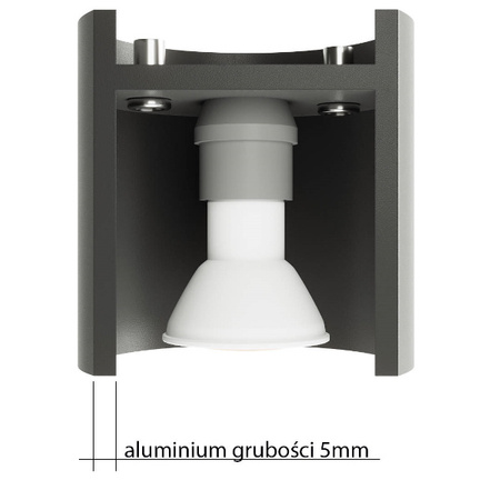 Sollux Plafon ORBIS 1 Aluminium szary 12W LED , SL.0018