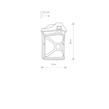 Lampa ścienna zewnętrzna DON S 4687 loft 4687