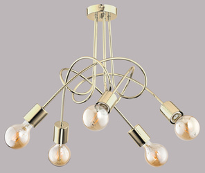Lampa sufitowa ALFA TANGO ZŁOTA 5xE27 50cm | 28315