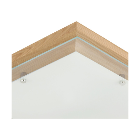 Lampa sufitowa Finn w zestawie 1xLED Zintegrowany 2100lm 2700K 24W Dąb Olejowany/Chrom Metal/Biało-Przezroczyste Szkło 4024074