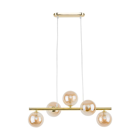 Stylowa lampa wisząca złote kulki ESTERA GOLD V | Złota 4549