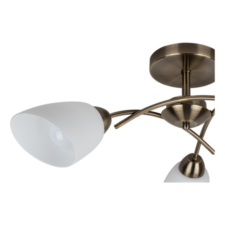 Lampa Sufitowa Viletta 3xE27 Max.60W Patyna Metal/Białe Szkło 8141311