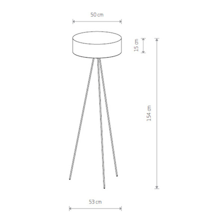 Lampa podłogowa CADILAC III 154cm 3xE27 | biały/czarny