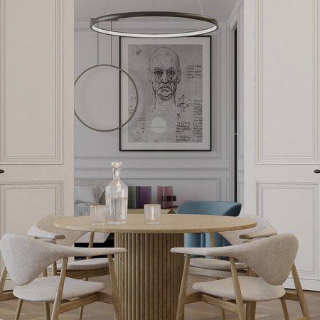 Midway lampa wisząca mała śr.60cm pierścień LED 40W | czarny