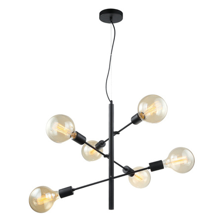 Lampa wisząca MADALYN szer. 51cm 6xE27 | czarny