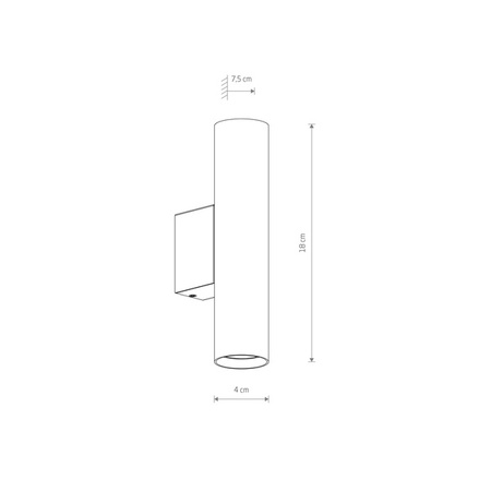 Kinkiet FOURTY WALL 18cm GU10 R35 | biały