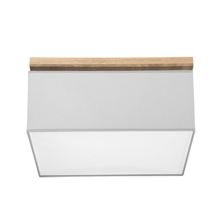 Lampa Sufitowa Vertiga 4xE27 Max.25W Dąb Olejowany/Szary Klosz Tkaniny 34522474