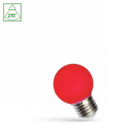 LED KULKA E-27 230V 1W RED SPECTRUM