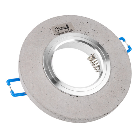 Okrągły Downlight Vitar 1xLED GU10 Max.6W Szary Beton