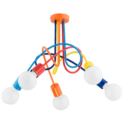 Lampa sufitowa ALFA TANGO KOLOROWA 5xE27 55cm | 28265