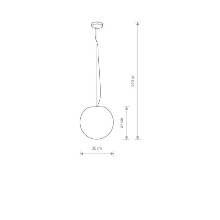 Wisząca kula na taras CUMULUS S 30cm 9751