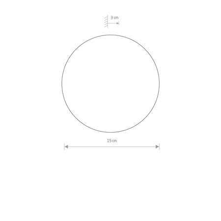 Kinkiet RING LED S 15cm 7W barwa ciepła 3000K | czarny