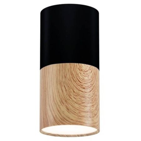 Lampa sufitowa TUBA 2282862, czarny + drewno, 1x15W GU10