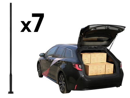 Składany maszt pod latarnię latarnia słup oświetleniowy składany 4m czarny PRIME