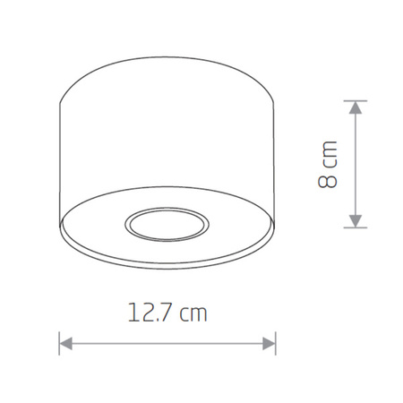 Spot sufitowy tuba POINT M wys. 8 cm GU10 | czarny 7603