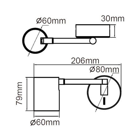 Kinkiet z wysięgnikiem Snow, biały, 1x40W GU10