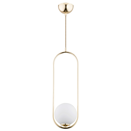 Lampa wisząca ALFA NOVAL L ZŁOTA 1xE14 17cm | 60697