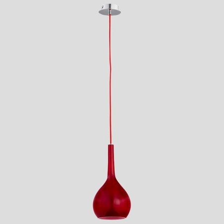 Lampa wisząca kropla zwis VETRO czerwona śr. 16,5cm