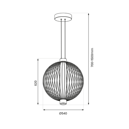 Lampa wisząca KYOTO 39W LED śr. 54cm