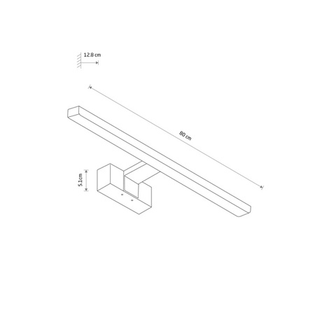 Kinkiet CEZANNE LED WHITE L 80cm 15W barwa ciepła 3000K IP44 | biały