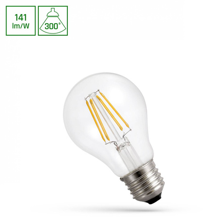 Żarówka LED GLS E27 230V 8,5W COG CLEAR Neutralna 4000K