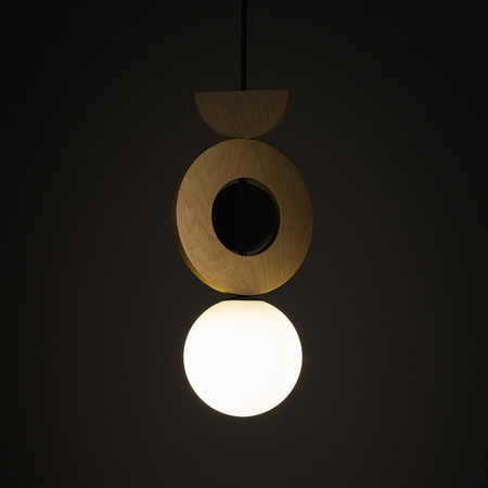 Lampa wisząca DROPS WOOD B 216,5cm G9 | drewno/czarny 11174