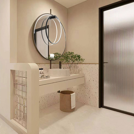 Kinkiet MIRROR, mały, czarny, 35W LED, barwa ciepła 3000K, IP44