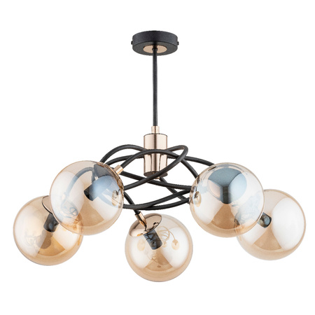 Lampa sufitowa ALFA DOXA ZŁOTA 5xE14 54cm | 28555