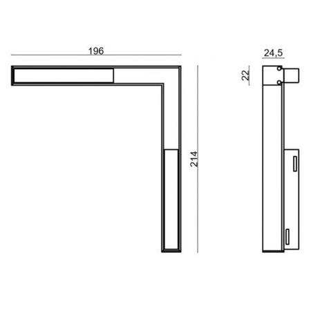 Oprawa pasek LED kąt ostry MultiLINE STRIPE C 24W 4000K 120st | czarny