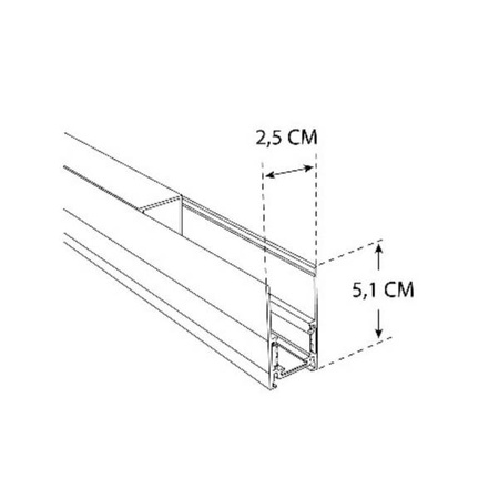 Szyna natynkowa LED DOMENO magnetyczna 48V LL-20B 200cm | czarna